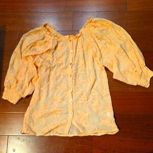 Cute Embroidered Cotton Gauze Top